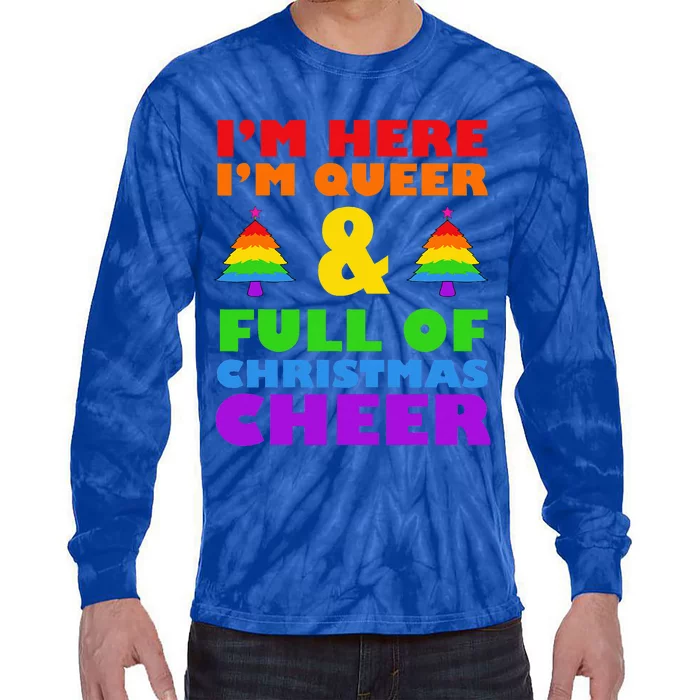 Queer Pride Christmas Pajama Set Festive LGBTQ Holiday Gift Tie-Dye Long Sleeve Shirt