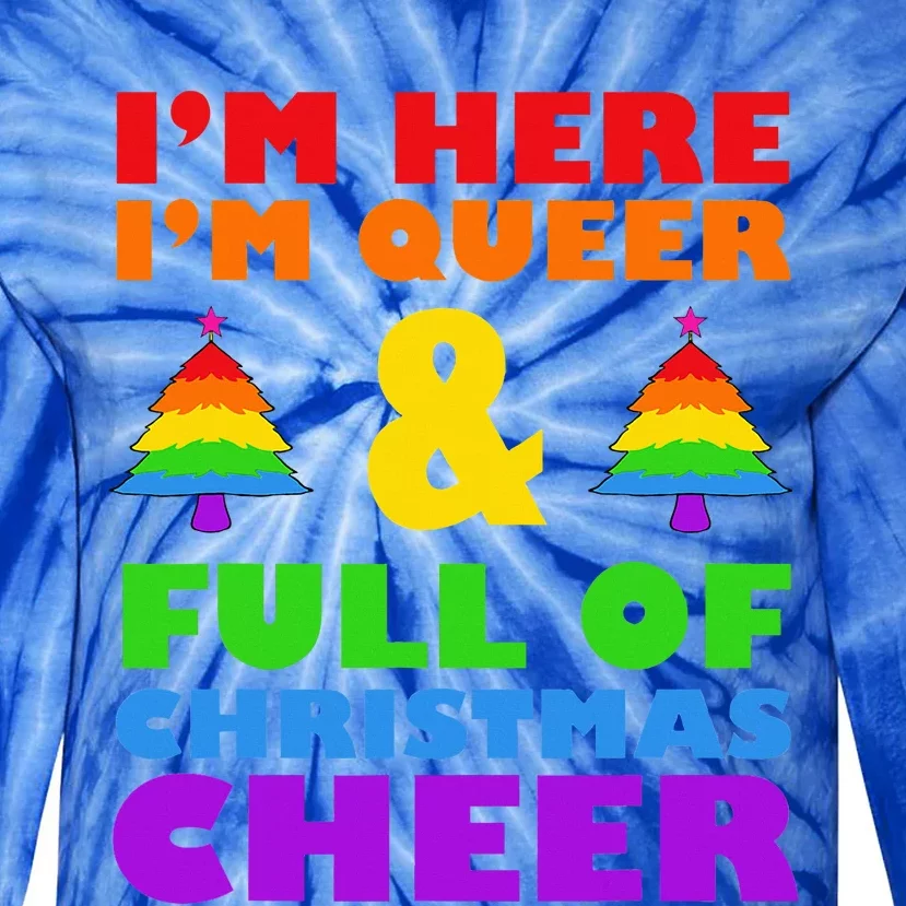 Queer Pride Christmas Pajama Set Festive LGBTQ Holiday Gift Tie-Dye Long Sleeve Shirt