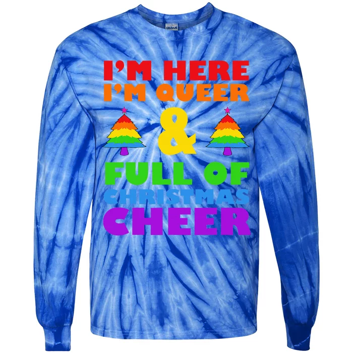 Queer Pride Christmas Pajama Set Festive LGBTQ Holiday Gift Tie-Dye Long Sleeve Shirt