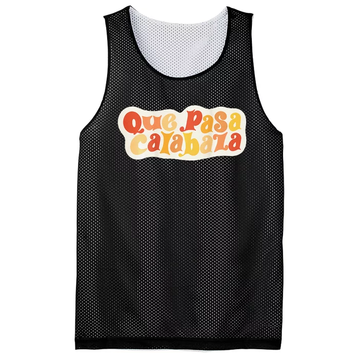 Que Pasa Calabaza Retro Groovy Pumpkin Mesh Reversible Basketball Jersey Tank