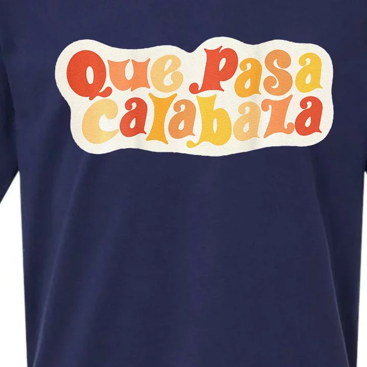 Que Pasa Calabaza Retro Groovy Pumpkin Sueded Cloud Jersey T-Shirt