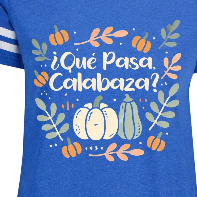 Que Pasa Calabaza Halloween Spanish Teacher Enza Ladies Jersey Football T-Shirt