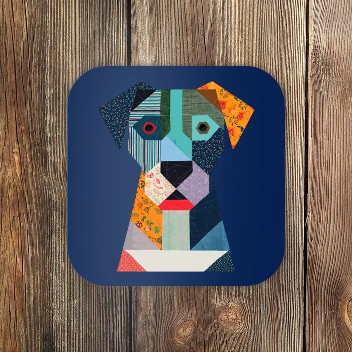 Quilt Pattern Dog For Quilting Lover Quilter Sewing Coaster