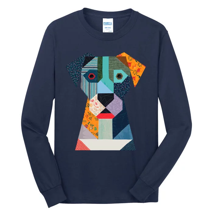 Quilt Pattern Dog For Quilting Lover Quilter Sewing Tall Long Sleeve T-Shirt