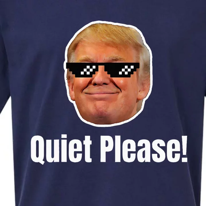 Quiet Please Donald Trump & Kamala Harris Debate Sueded Cloud Jersey T-Shirt