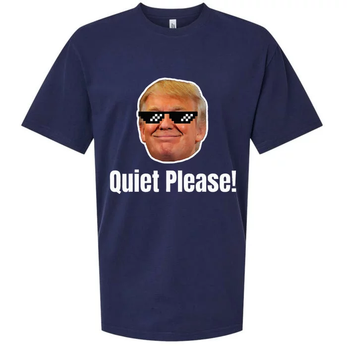 Quiet Please Donald Trump & Kamala Harris Debate Sueded Cloud Jersey T-Shirt