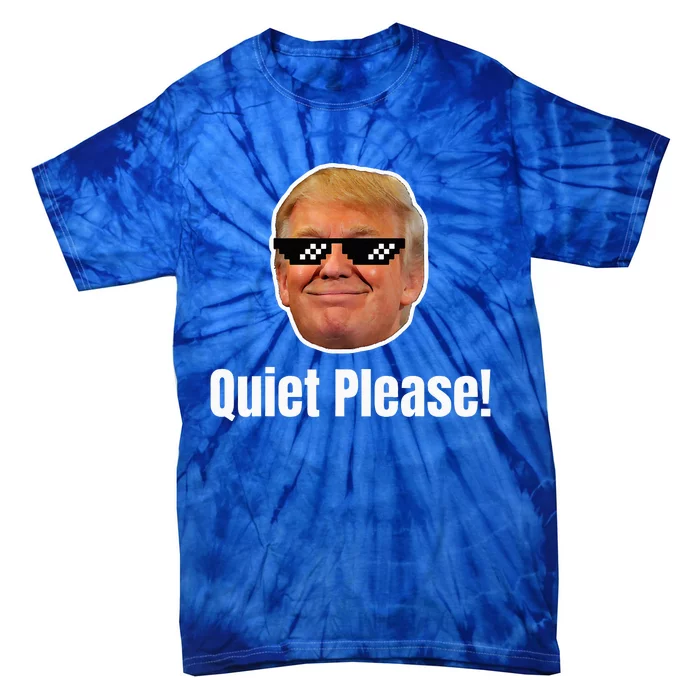 Quiet Please Donald Trump & Kamala Harris Debate Tie-Dye T-Shirt