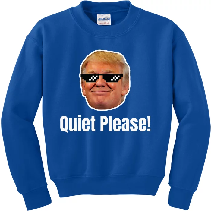 Quiet Please Donald Trump & Kamala Harris Debate Kids Sweatshirt