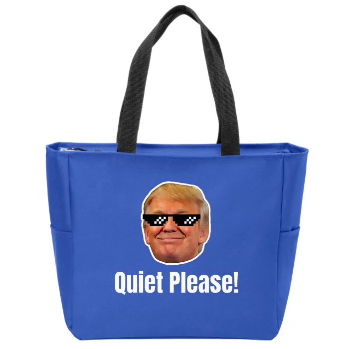 Quiet Please Donald Trump & Kamala Harris Debate Zip Tote Bag