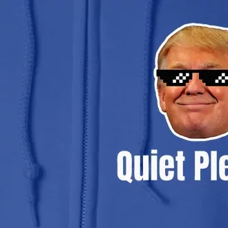 Quiet Please Donald Trump & Kamala Harris Debate Full Zip Hoodie