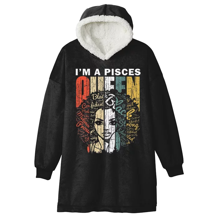 Queen Pisces Gifts for Wo February March Bday Hooded Wearable Blanket