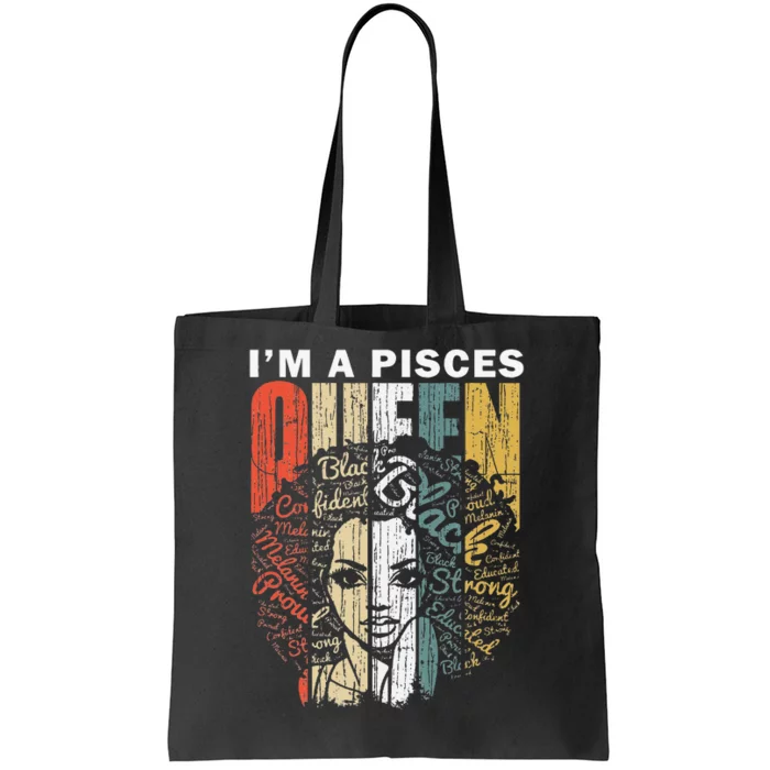 Queen Pisces Gifts for Wo February March Bday Tote Bag