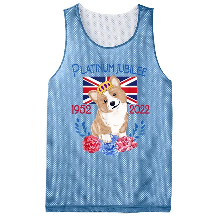 Queen's Platinum Jubilee 2022 British Monarch Queen Corgi Mesh Reversible Basketball Jersey Tank