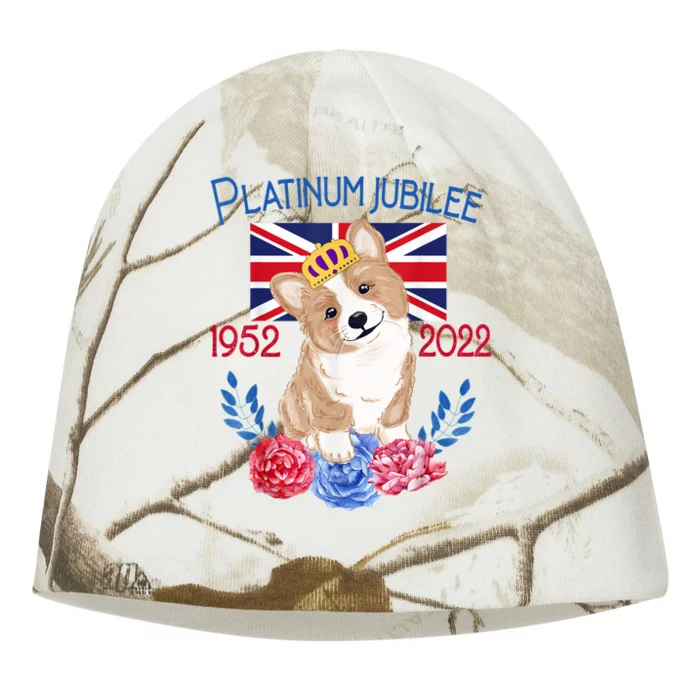 Queen's Platinum Jubilee 2022 British Monarch Queen Corgi Kati - Camo Knit Beanie