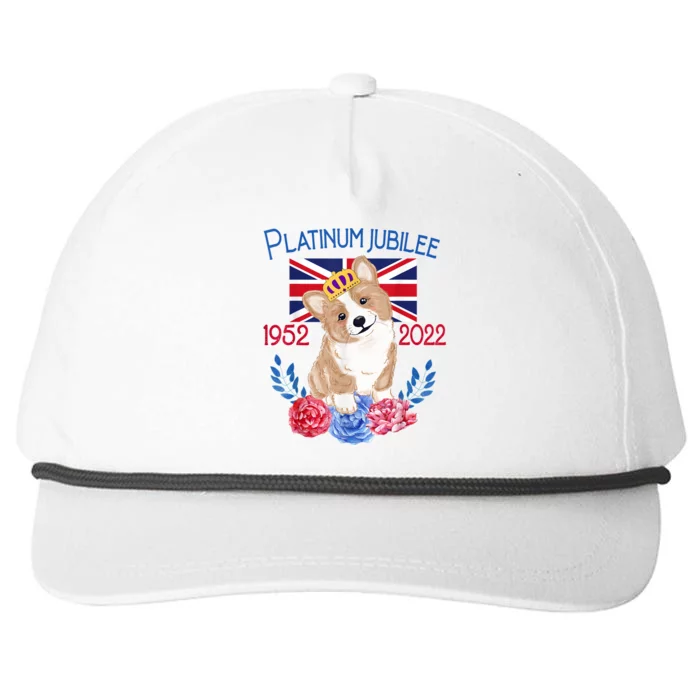 Queen's Platinum Jubilee 2022 British Monarch Queen Corgi Snapback Five-Panel Rope Hat