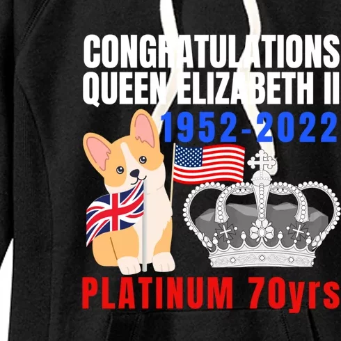 Queens Platinum Jubilee Gift Queen Platinum Jubilee Gift Women's Fleece Hoodie