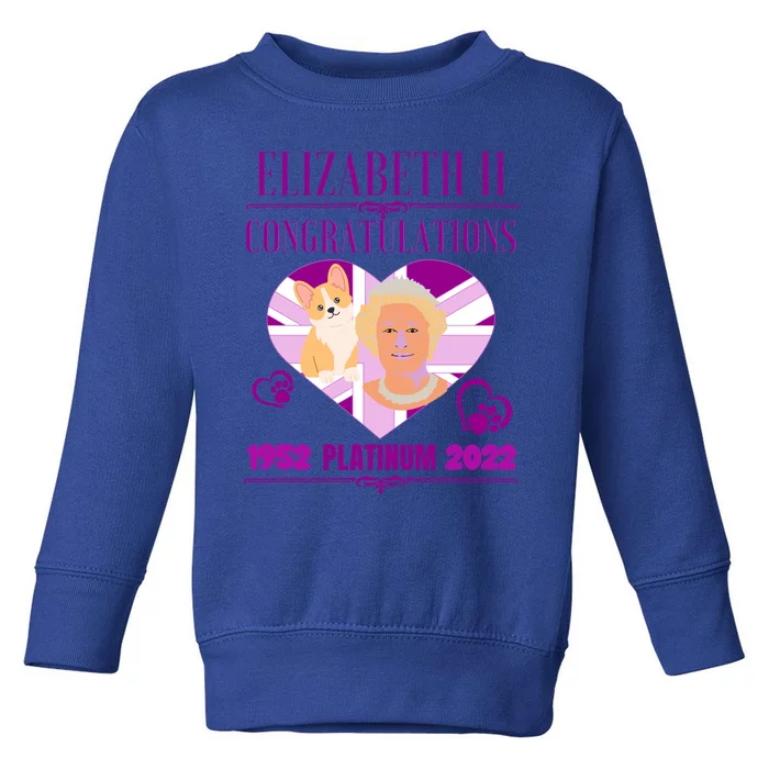 Queens Platinum Jubilee Cool Gift Queen Platinum Jubilee Gift Toddler Sweatshirt