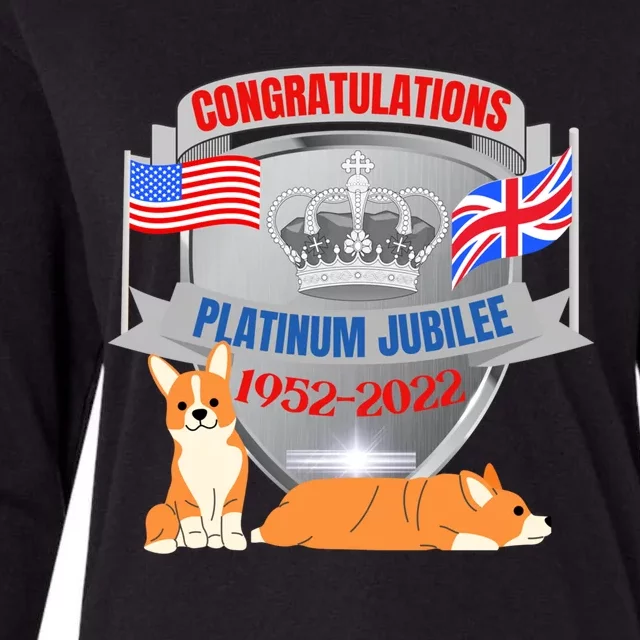 Queens Platinum Jubilee Gift Queen Platinum Jubilee Gift Womens Cotton Relaxed Long Sleeve T-Shirt