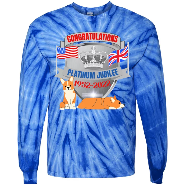 Queens Platinum Jubilee Gift Queen Platinum Jubilee Gift Tie-Dye Long Sleeve Shirt