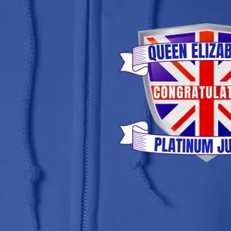 Queens Platinum Jubilee Gift Queen Platinum Jubilee Gift Full Zip Hoodie