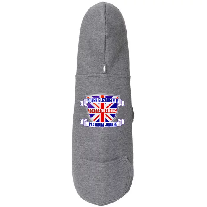 Queens Platinum Jubilee Gift Queen Platinum Jubilee Gift Doggie 3-End Fleece Hoodie