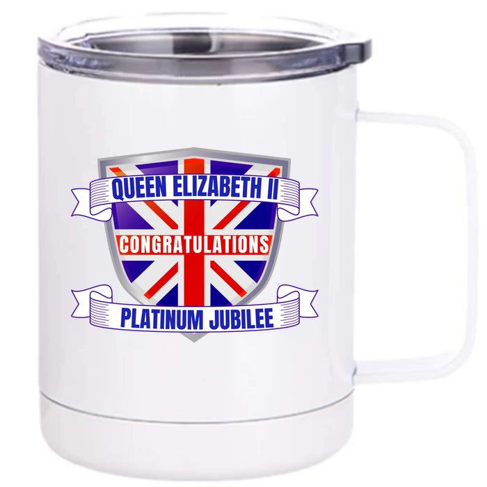 Queens Platinum Jubilee Gift Queen Platinum Jubilee Gift Front & Back 12oz Stainless Steel Tumbler Cup