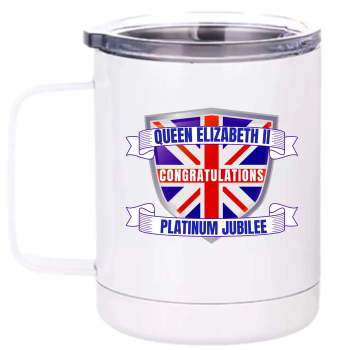 Queens Platinum Jubilee Gift Queen Platinum Jubilee Gift Front & Back 12oz Stainless Steel Tumbler Cup