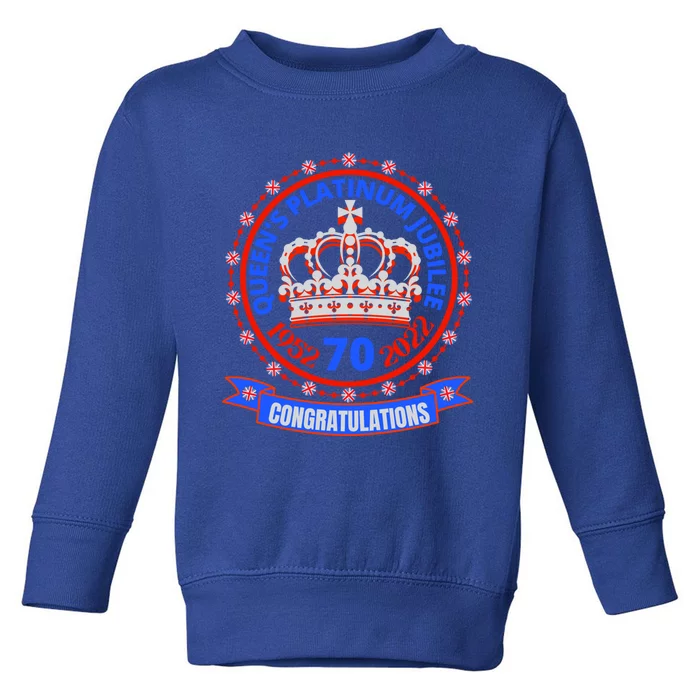 Queens Platinum Jubilee Gift Queen Jubilee 2022 Gift Uk Gift Toddler Sweatshirt