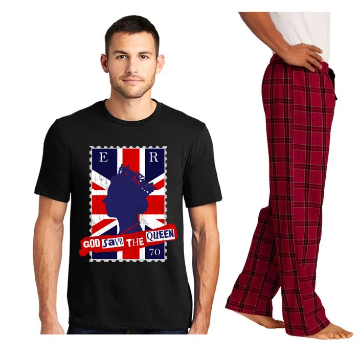 Queen's Platinum Jubilee God Save The Queen Funny Gift Pajama Set