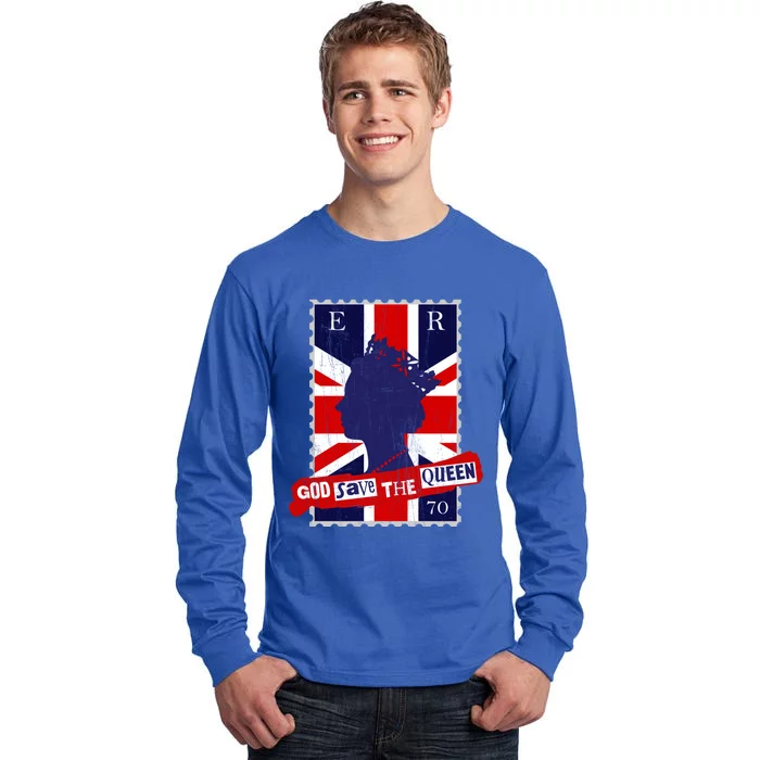 Queen's Platinum Jubilee God Save The Queen Funny Gift Tall Long Sleeve T-Shirt