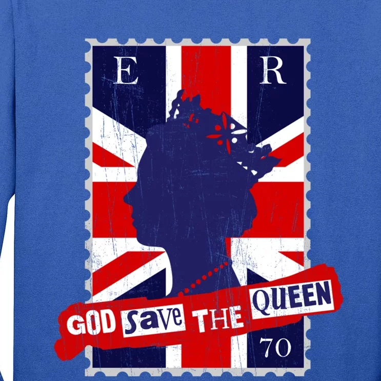 Queen's Platinum Jubilee God Save The Queen Funny Gift Tall Long Sleeve T-Shirt