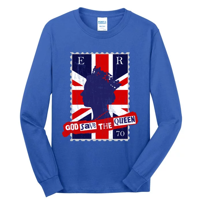 Queen's Platinum Jubilee God Save The Queen Funny Gift Tall Long Sleeve T-Shirt