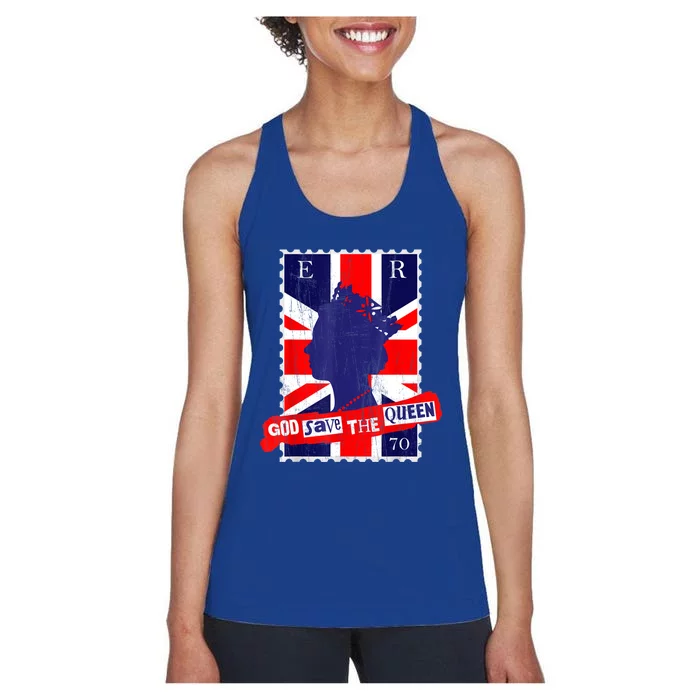 QUEEN'S PLATINUM JUBILEE GOD SAVE THE QUEEN Women's Racerback Tank