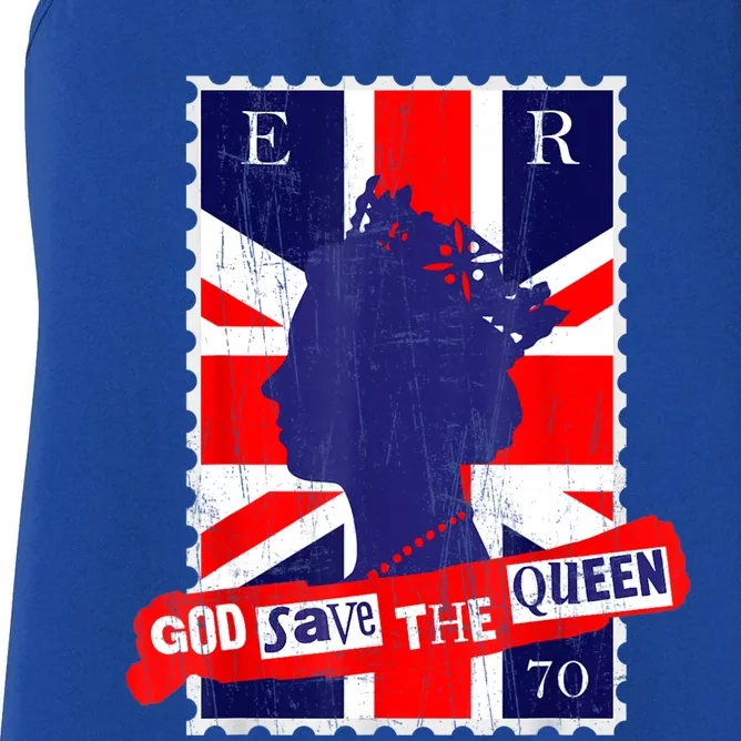 QUEEN'S PLATINUM JUBILEE GOD SAVE THE QUEEN Women's Racerback Tank