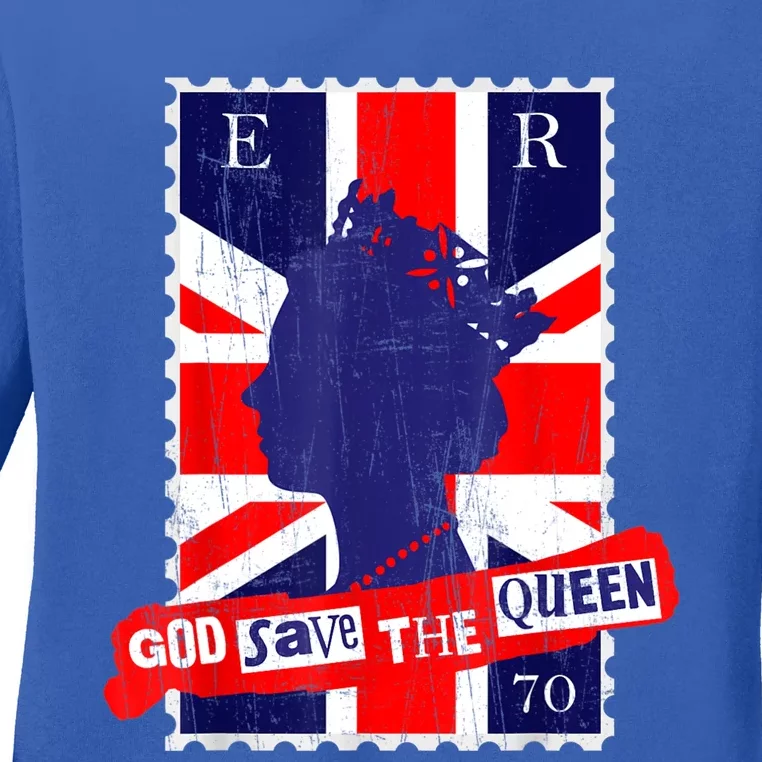 QUEEN'S PLATINUM JUBILEE GOD SAVE THE QUEEN Ladies Long Sleeve Shirt