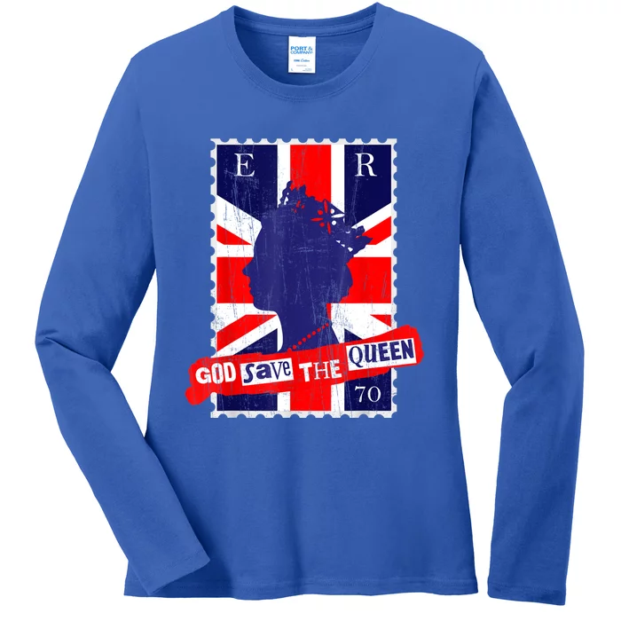 QUEEN'S PLATINUM JUBILEE GOD SAVE THE QUEEN Ladies Long Sleeve Shirt