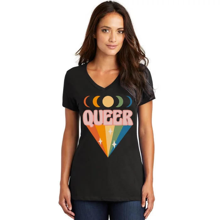 Queer Pride Lgbtq Lgbt Month Women's V-Neck T-Shirt