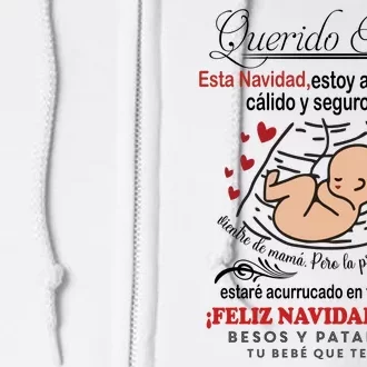 Querido PapáEsta Navidad Estoy Acurrucado Full Zip Hoodie