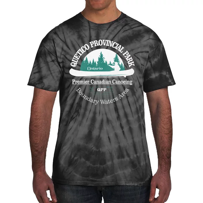 Quetico Provincial Park Ontario Vintage Canoe Camping Tie-Dye T-Shirt