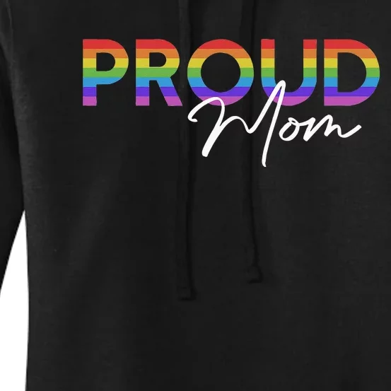 Queer Pride Proud Mom Rainbow Equality Pride Month LGBT Women's Pullover Hoodie