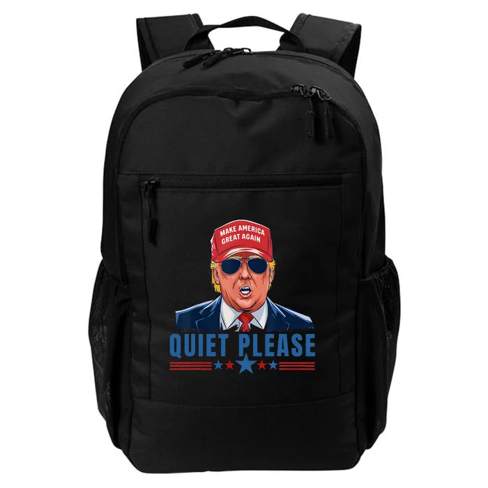 Quiet Please Trump Presidential Debate Quote Daily Commute Backpack