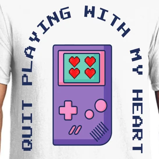 Quit Playing With My Heart Retro Video Game Pajama Set