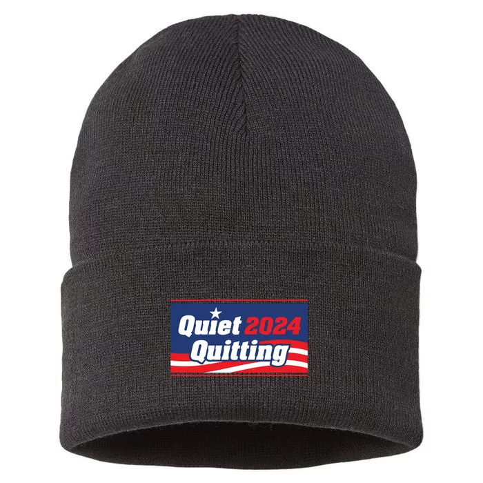 Quiet Quitting 24 Sustainable Knit Beanie