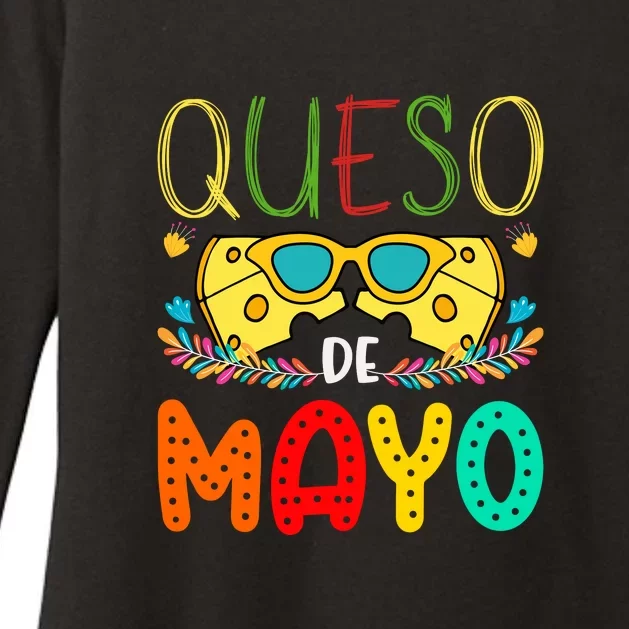 Queso Queen Floral Funny Cinco De Mayo Sarcastic Food Taco Womens CVC Long Sleeve Shirt