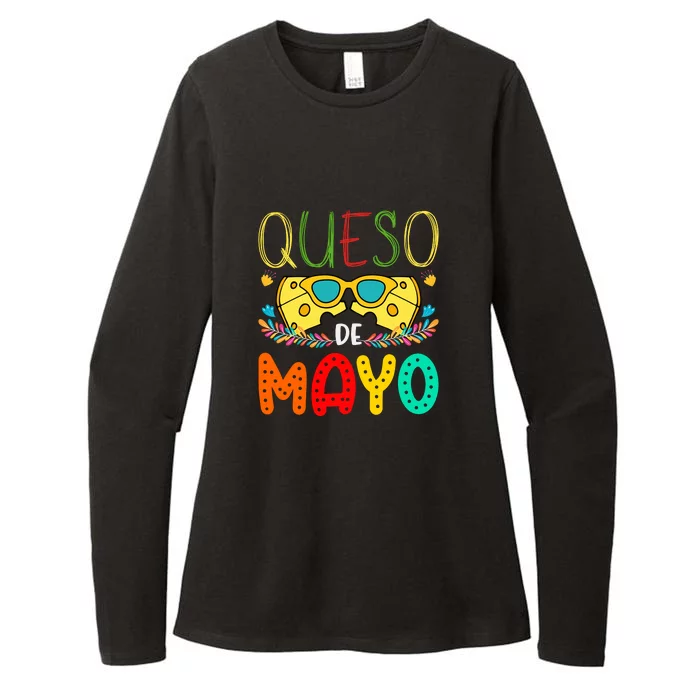 Queso Queen Floral Funny Cinco De Mayo Sarcastic Food Taco Womens CVC Long Sleeve Shirt