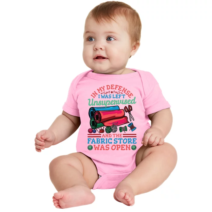 Quilting Quilter Sewer Sewing Funny Baby Bodysuit