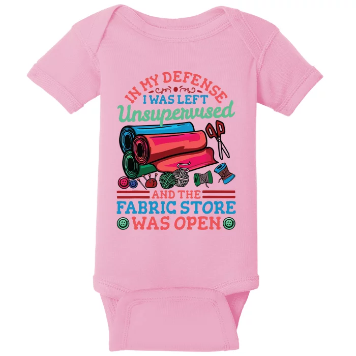 Quilting Quilter Sewer Sewing Funny Baby Bodysuit