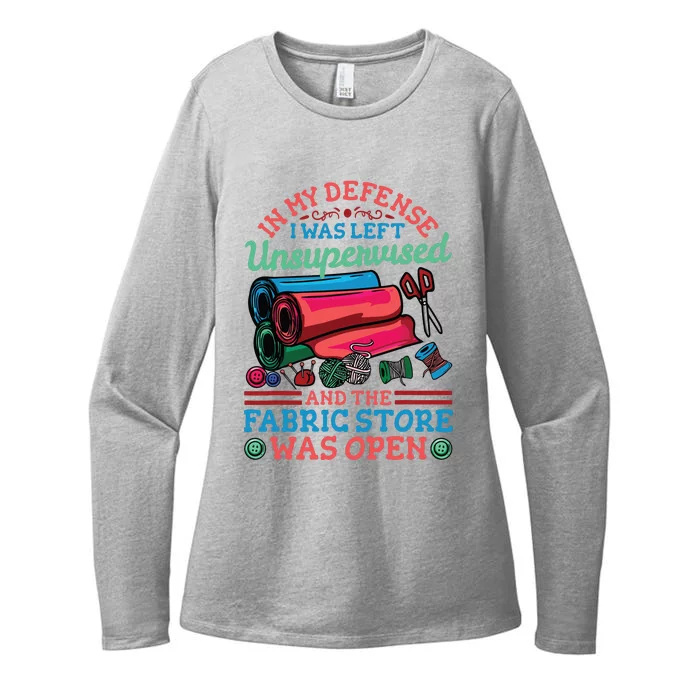 Quilting Quilter Sewer Sewing Funny Womens CVC Long Sleeve Shirt