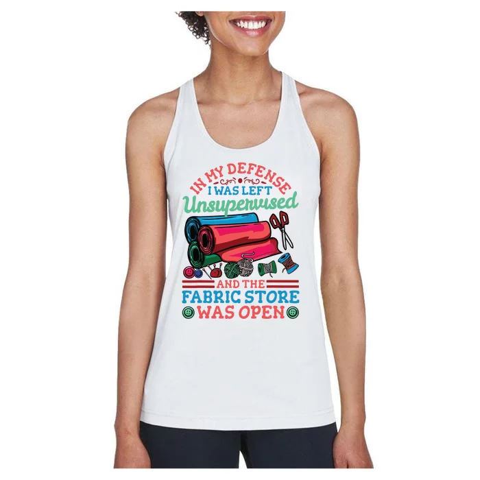 Quilting Quilter Sewer Sewing Funny Women's Racerback Tank