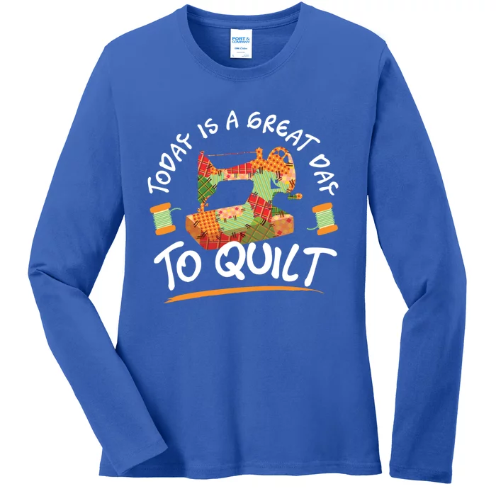 Quilting Quilt Sewing Machine Funny Sew Sewer Quilter Funny Gift Cool Gift Ladies Long Sleeve Shirt